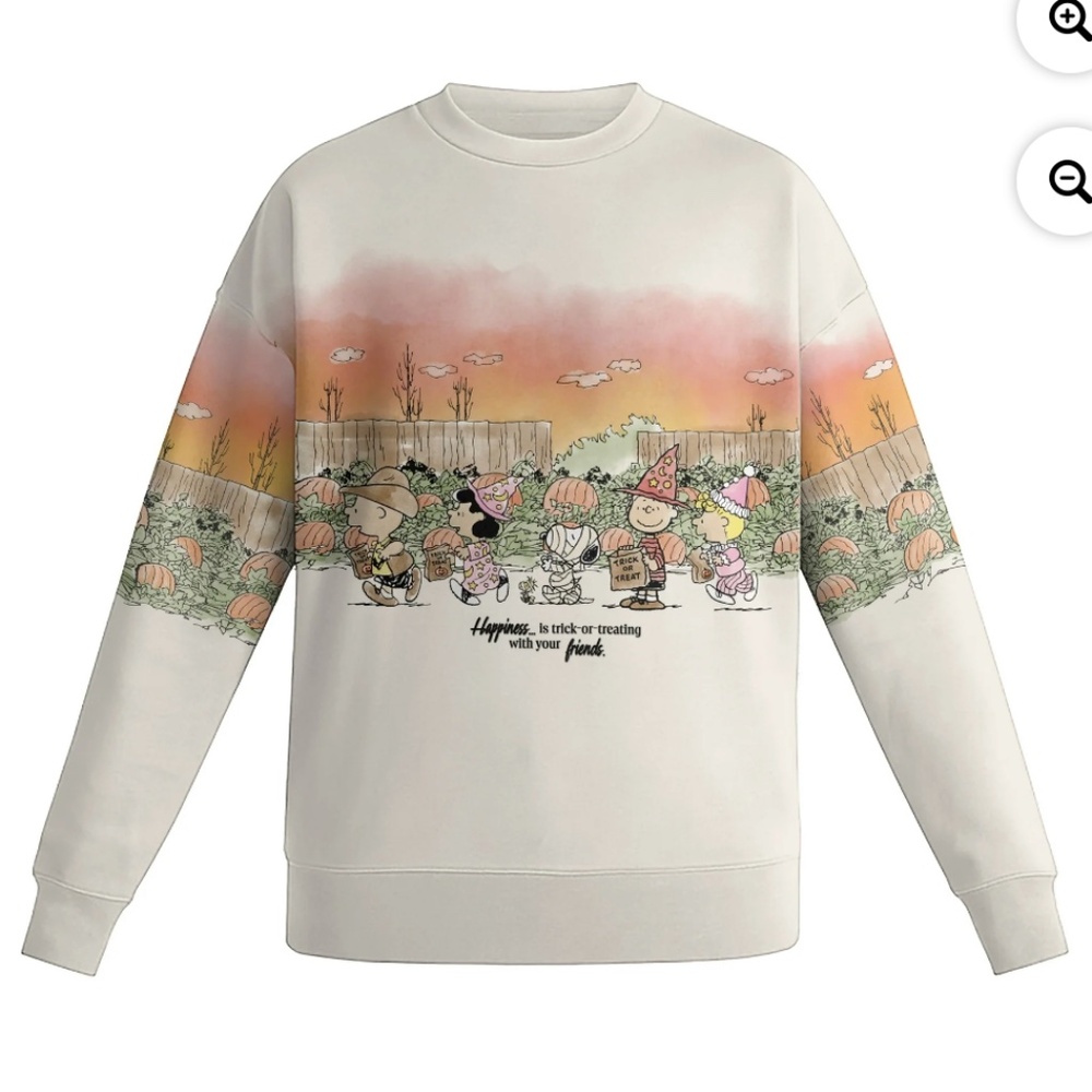 Peanuts Women’s Halloween Sweatshirt Size XL NWT - Picture 3 of 4
